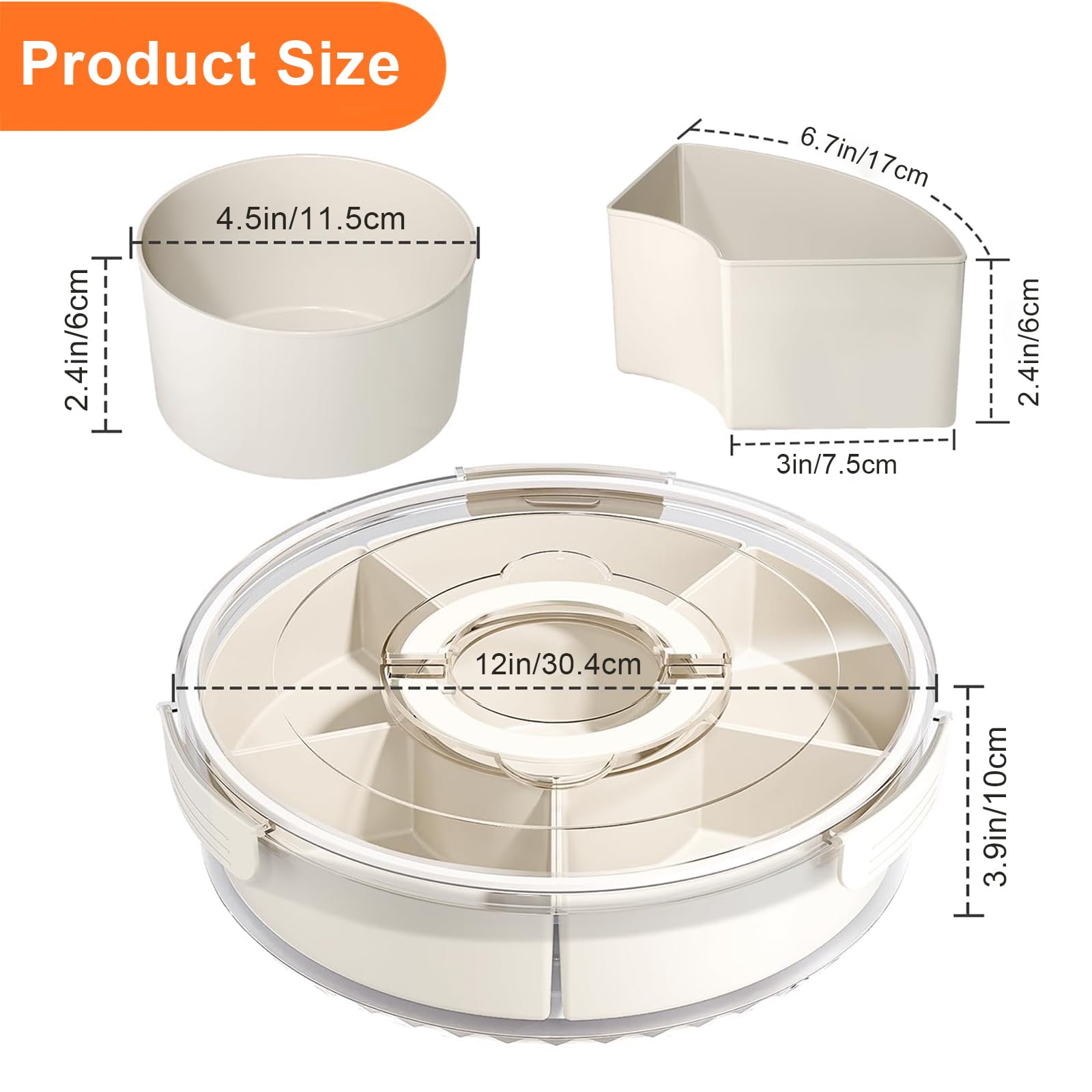 AYauGamA 360-degree rotating tray for easy snack access