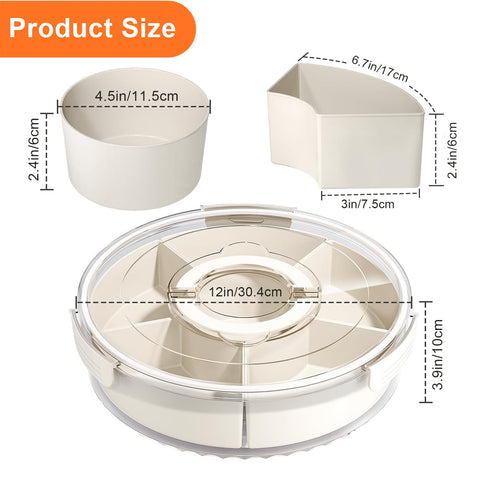 AYauGamA 360-degree rotating tray for easy snack access