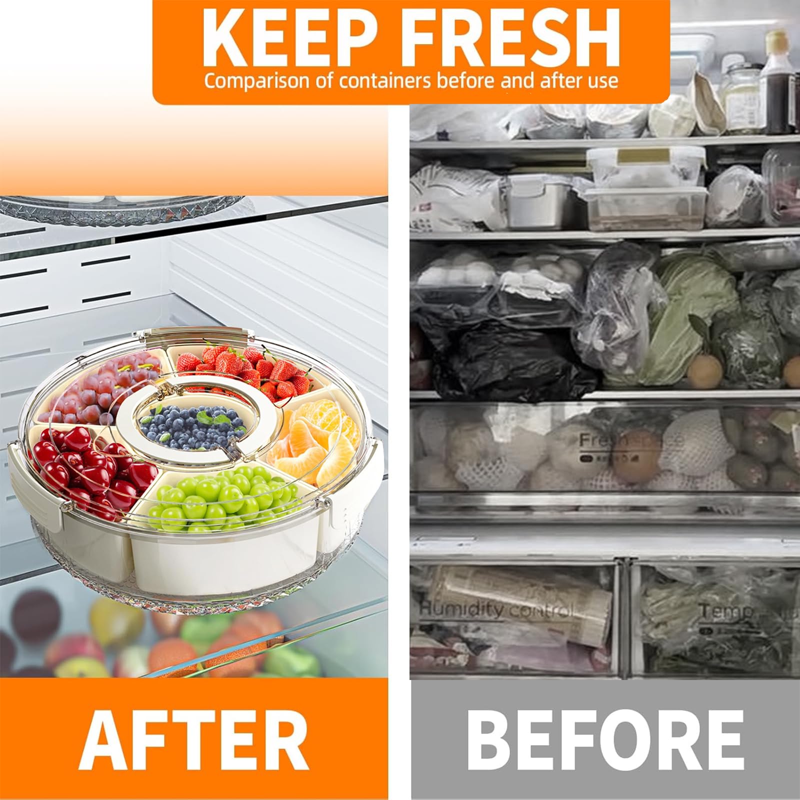 AYauGamA six-compartment snack box keeps treats neatly separated