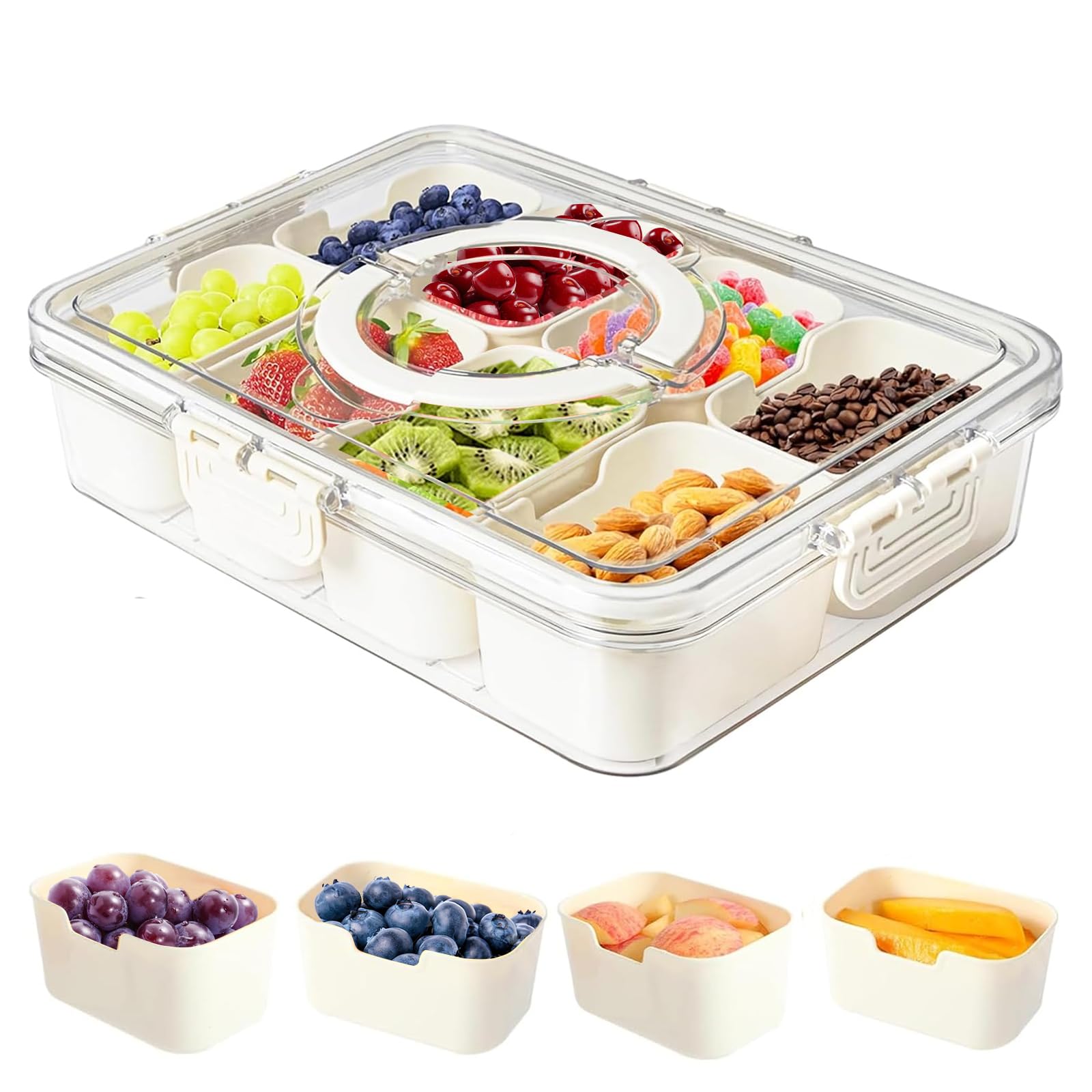 AYauGamA Snackle Box with eight compartments for organized snacks