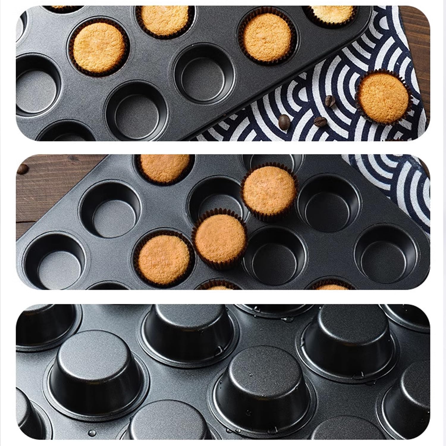 Aybloom ergonomic grip helps comfortable handling when loading or removing muffins.