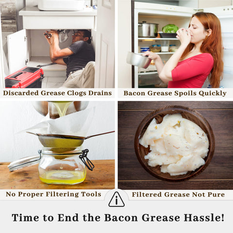 Ayerphalo grease container includes a silicone spatula for easy scraping and stirring.