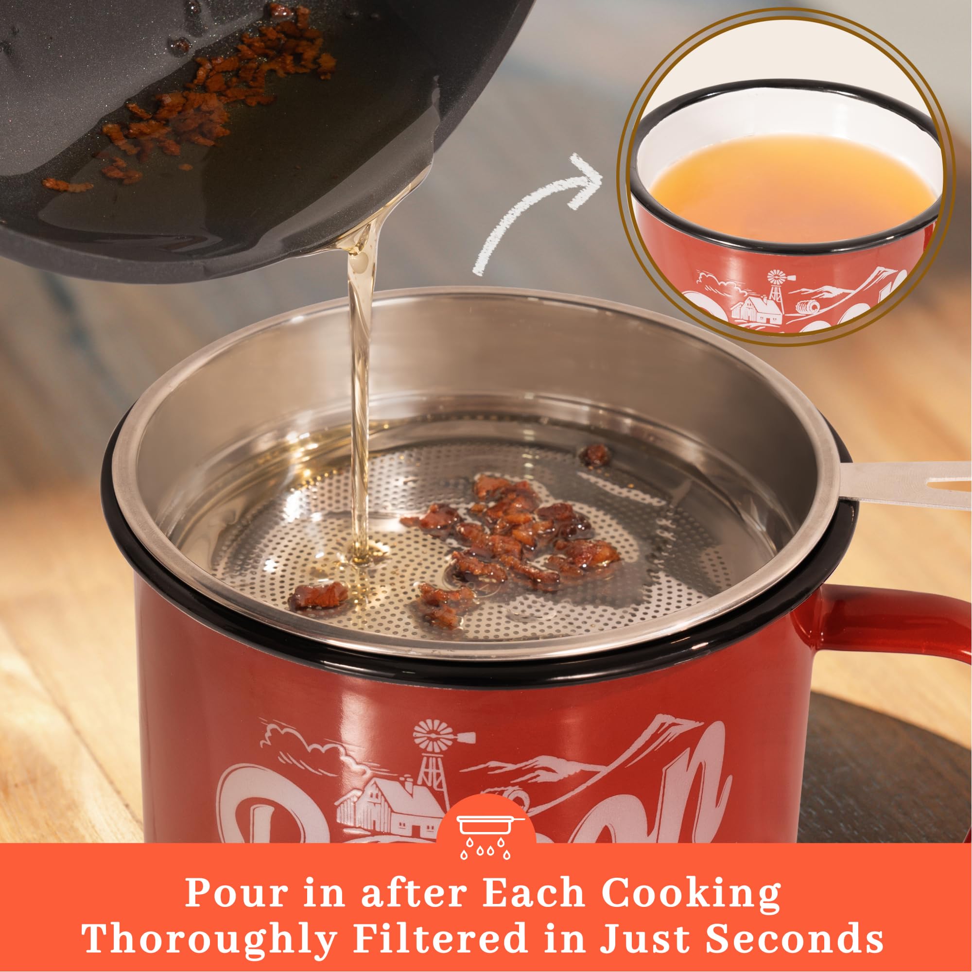 Ayerphalo enamel rustic farmhouse container adds country charm to your kitchen.