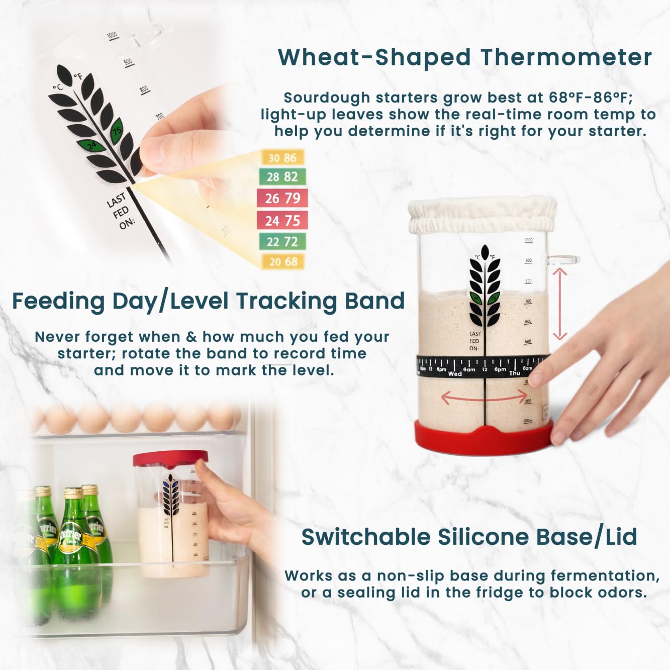 Ayerphalo measuring cups and spatula set enables precise measurements for consistent bakes