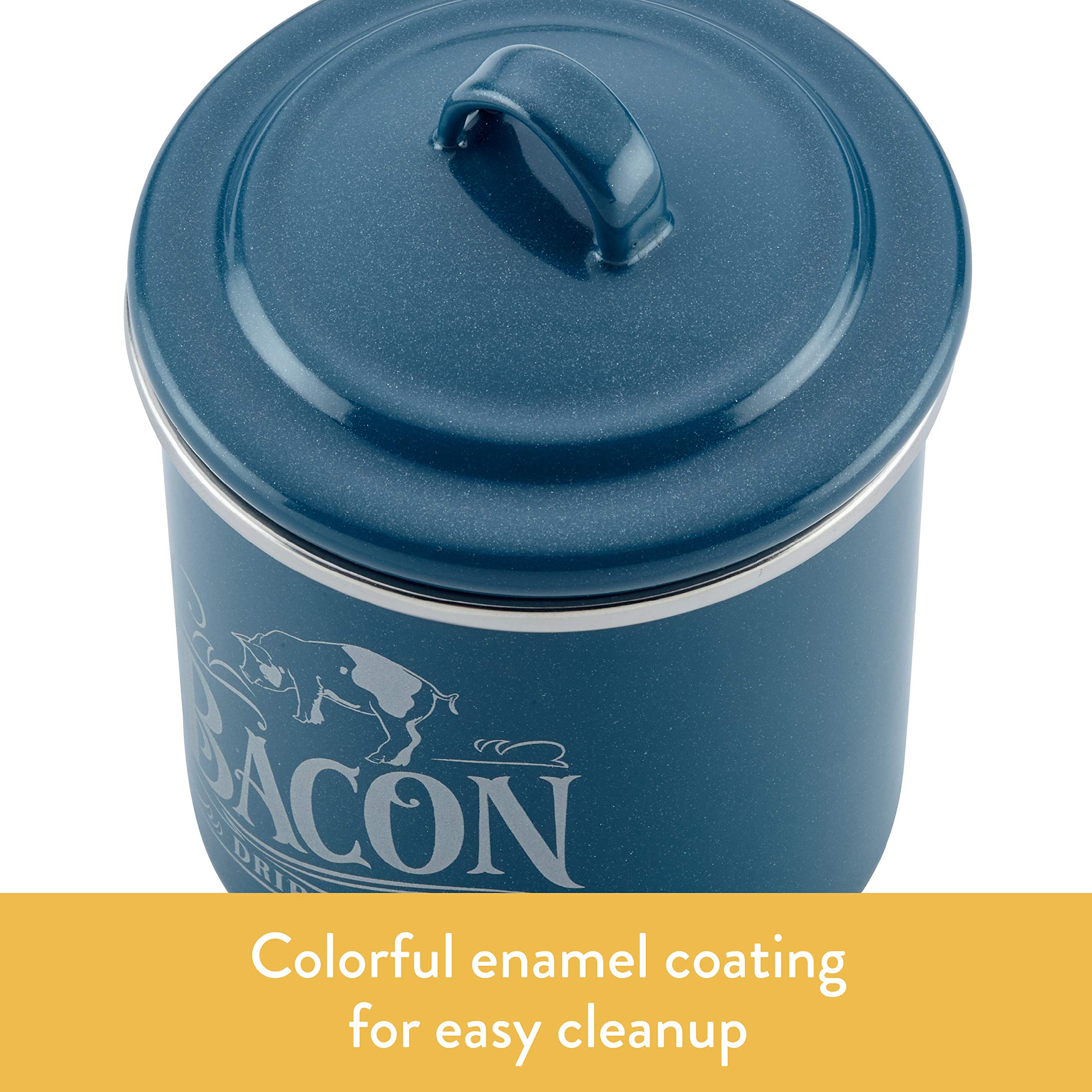 Ayesha bacon grease can on counter demonstrates accessible storage