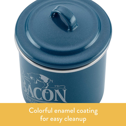 Ayesha bacon grease can on counter demonstrates accessible storage