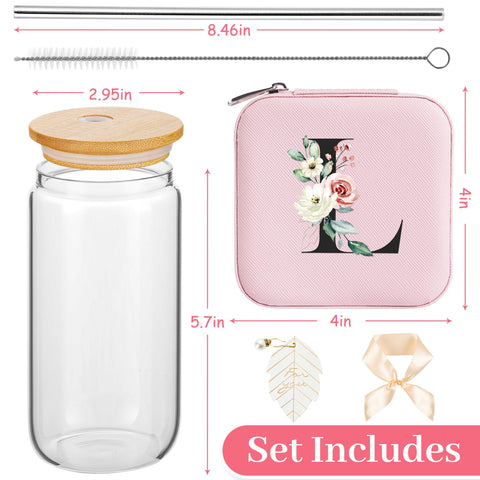 AYGXU glass mug with bamboo lid and straw ideal for tea or water