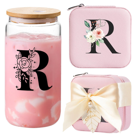 AYGXU travel jewelry box with initial sun pattern keeps accessories organized on the go.
