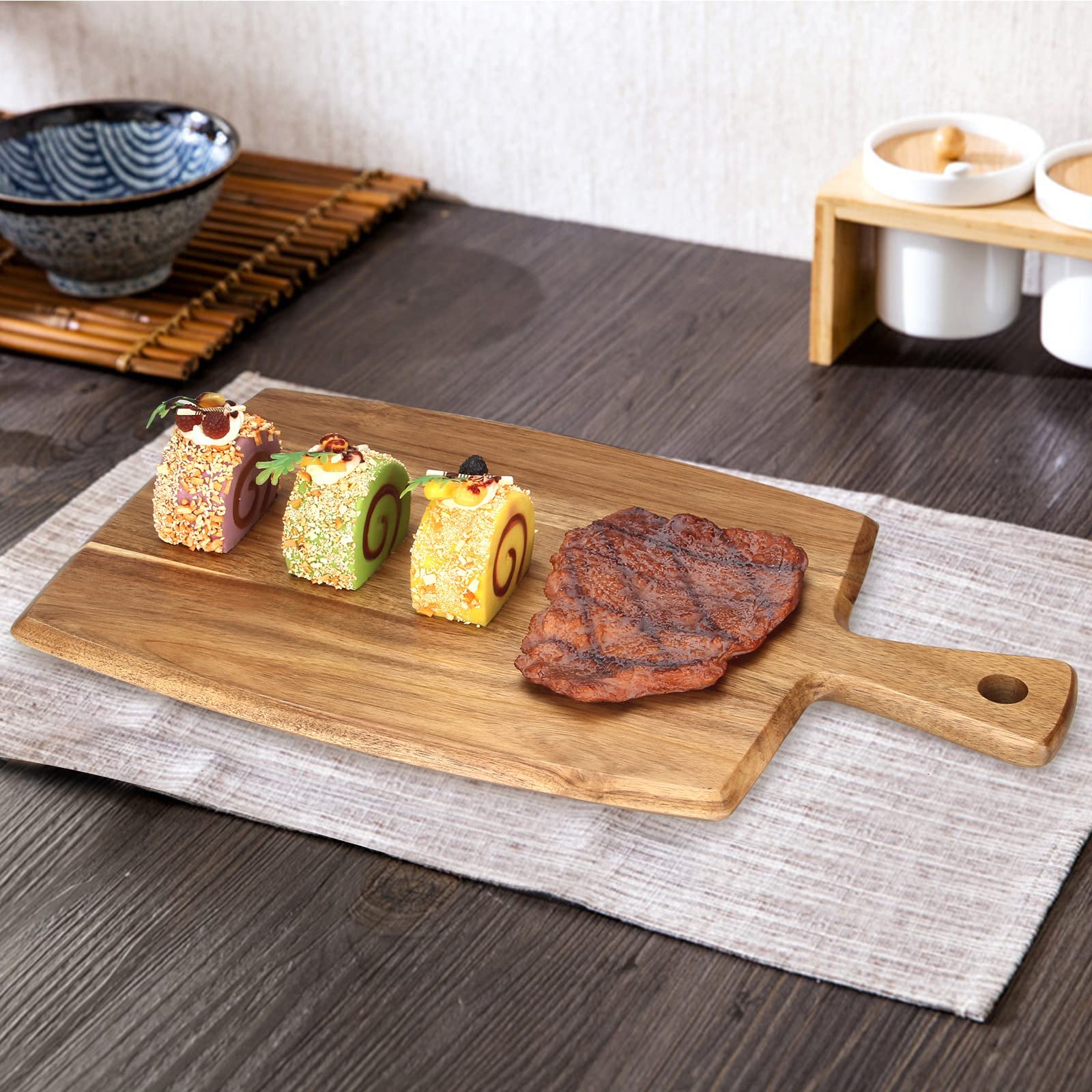 Ayiaren butcher block carving board for elegant at-table carving displays.
