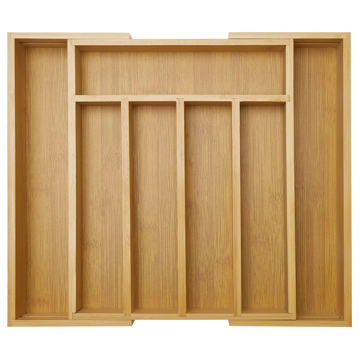 Ayiaren expandable drawer left panel offering extra utensil storage in a roomy kitchen.