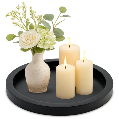 Ayiaren round decorative tray on coffee table for an elegant centerpiece