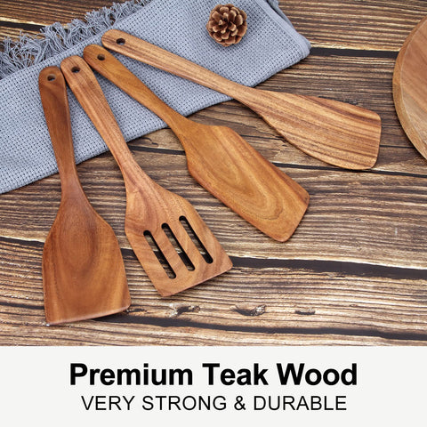 ayiaren teak turner spatula delivers sturdy turns for pancakes and eggs.