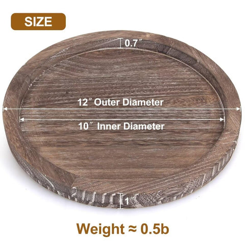 Ayiaren tray with 12-inch footprint complements small spaces and tables.