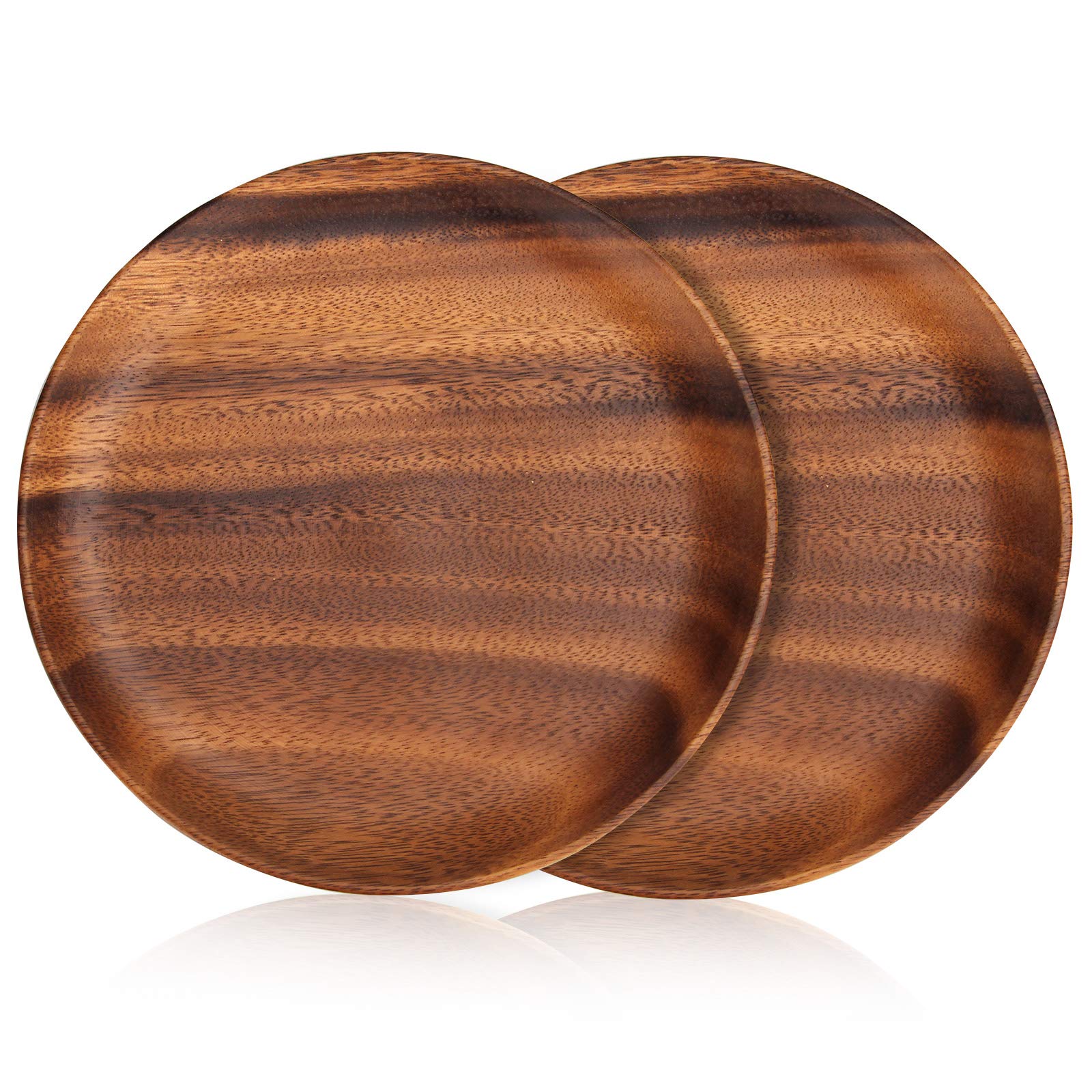 Ayiaren two-pack 10-inch acacia dinner plates for stylish everyday dining