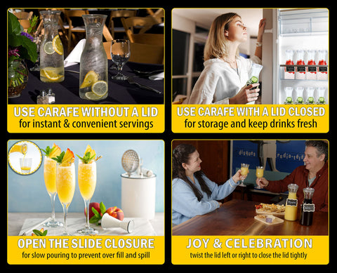 AYL dishwasher-safe glass carafe for easy cleanup