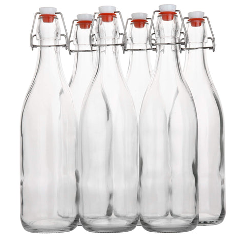 AYL flip-top glass bottle 1L demonstrates durable glass for long-lasting use.
