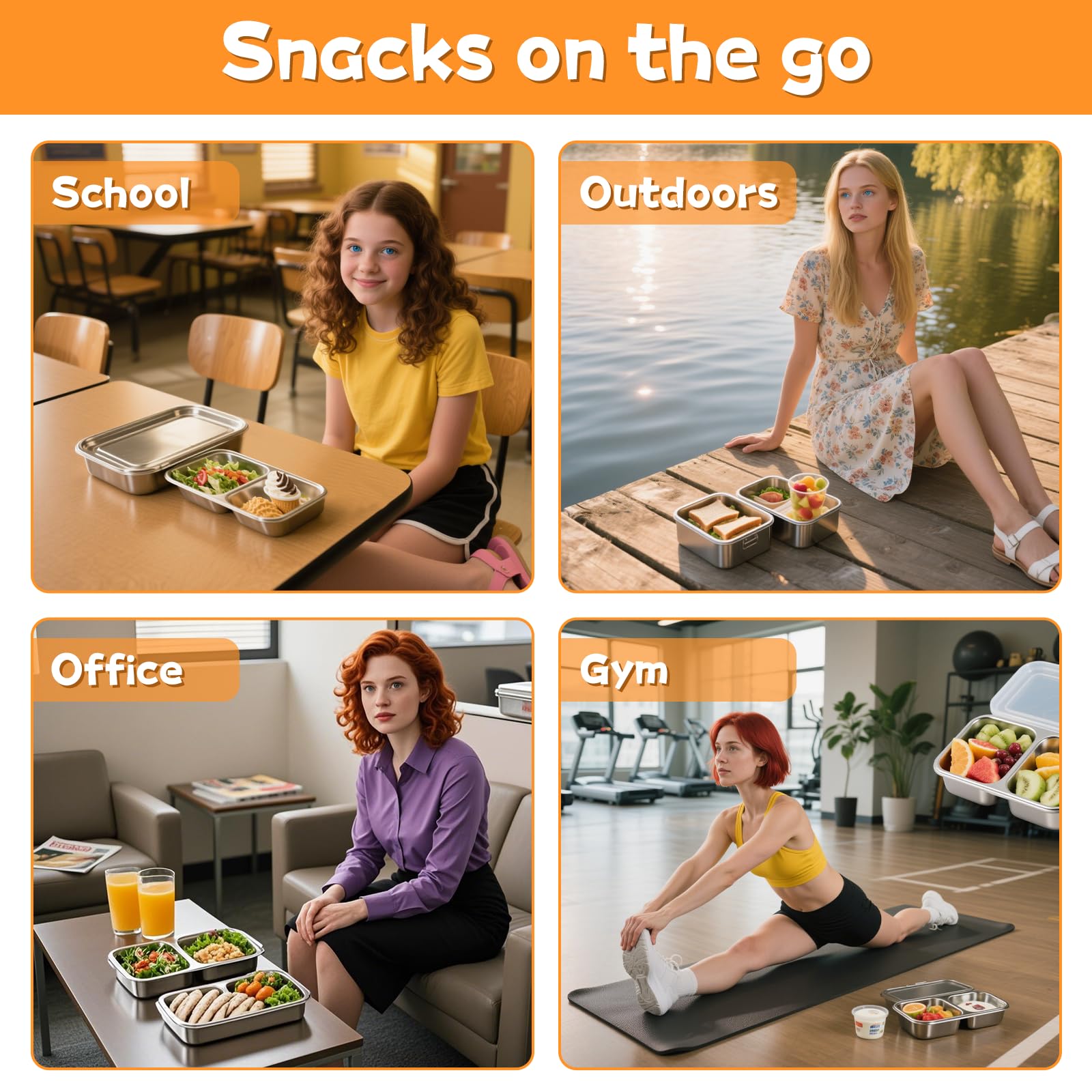 Ayland camping snack containers ideal for outdoor meals and snacks.