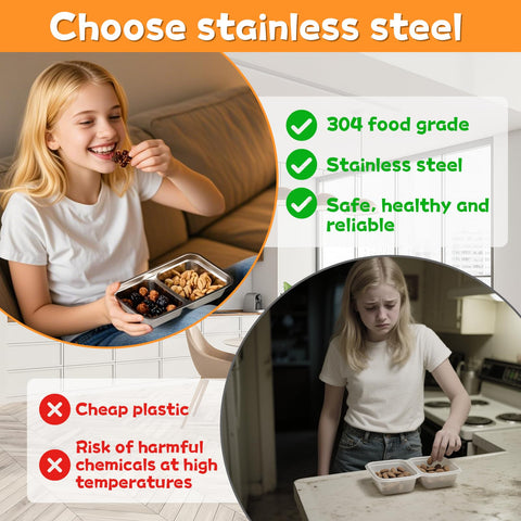 Ayland stackable snack containers saving space in a lunch bag.