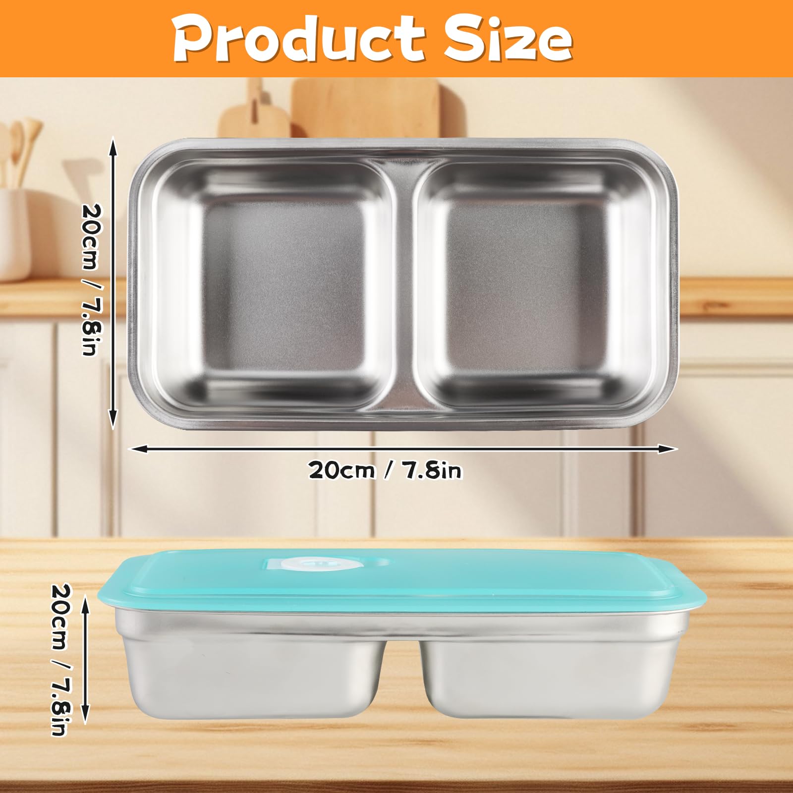 Ayland stainless steel snack containers highlighting durable lids and sleek design.