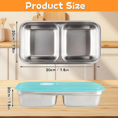 Ayland stainless steel snack containers highlighting durable lids and sleek design.
