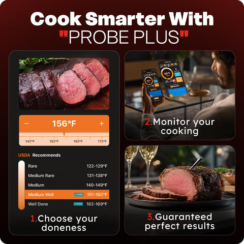 AYMDKI six-sensor array inside captures real-time data for even doneness.