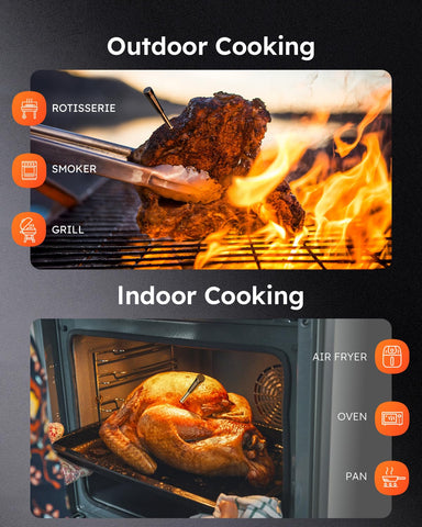 AYMDKI waterproof dishwasher-safe probes simplify cleanup after grilling