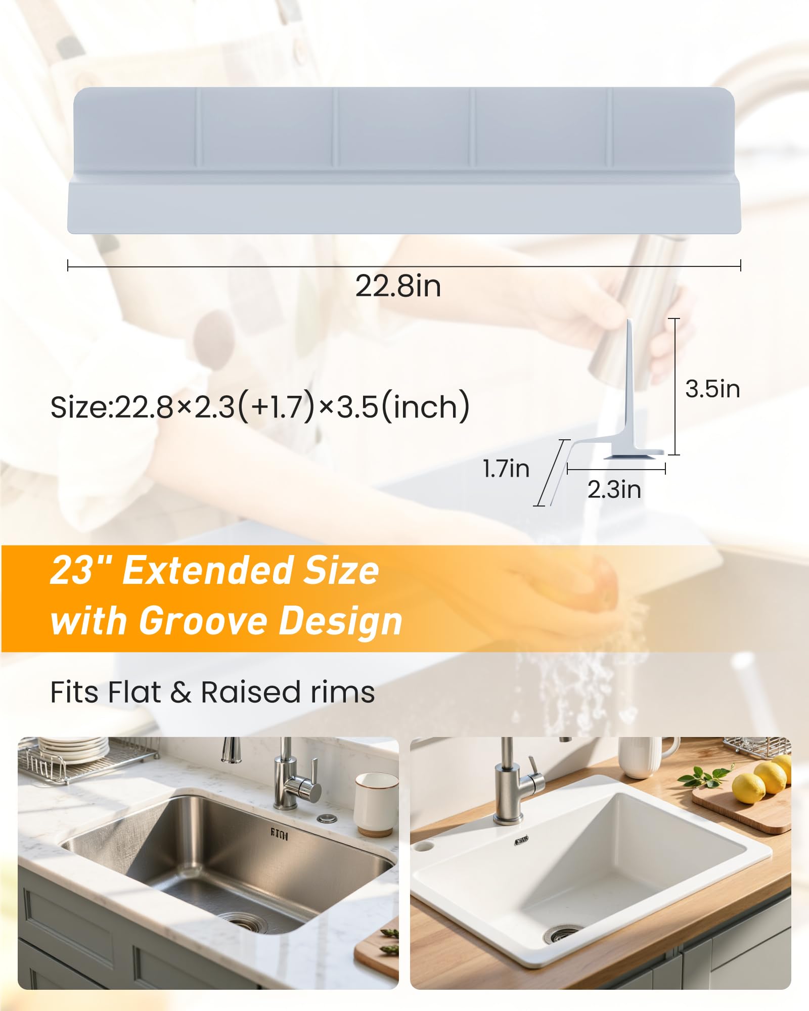 AyNirser countertop splash guard strips shield surfaces from splashes.