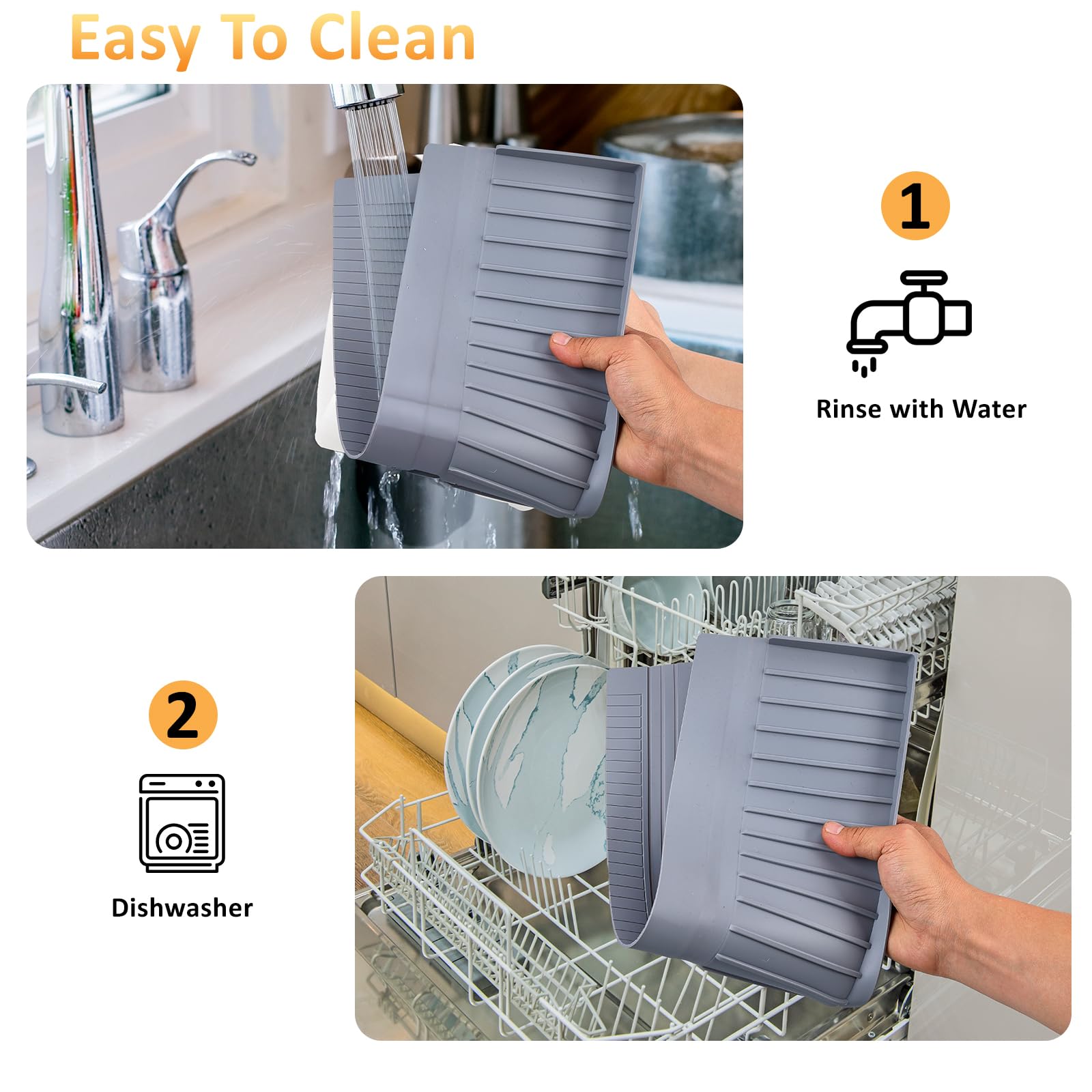 AyNirser protects kitchen and bathroom edges, keeping countertops cleaner and safer.