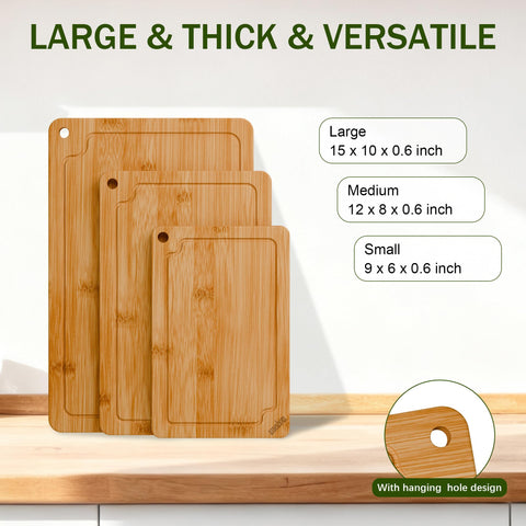 Azaeahom cutting board with built-in handles easy transport from counter to sink