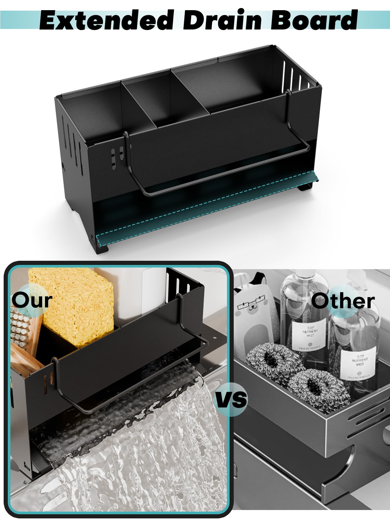 Azevix divider creates three storage spaces for organization