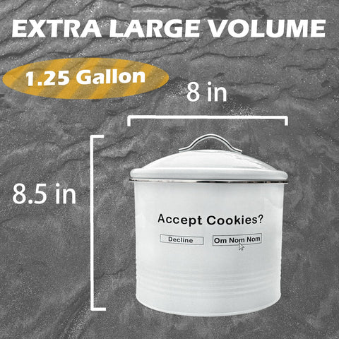 AZEZO large 8x8 cookie jar ideal for bulk storage and display.