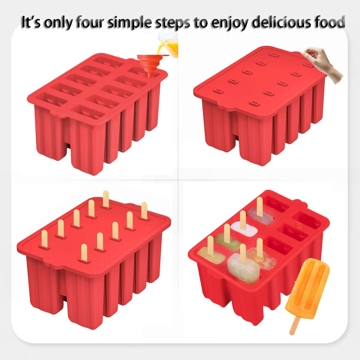 Azonbey BPA-free popsicle molds for safe, reusable ice treats