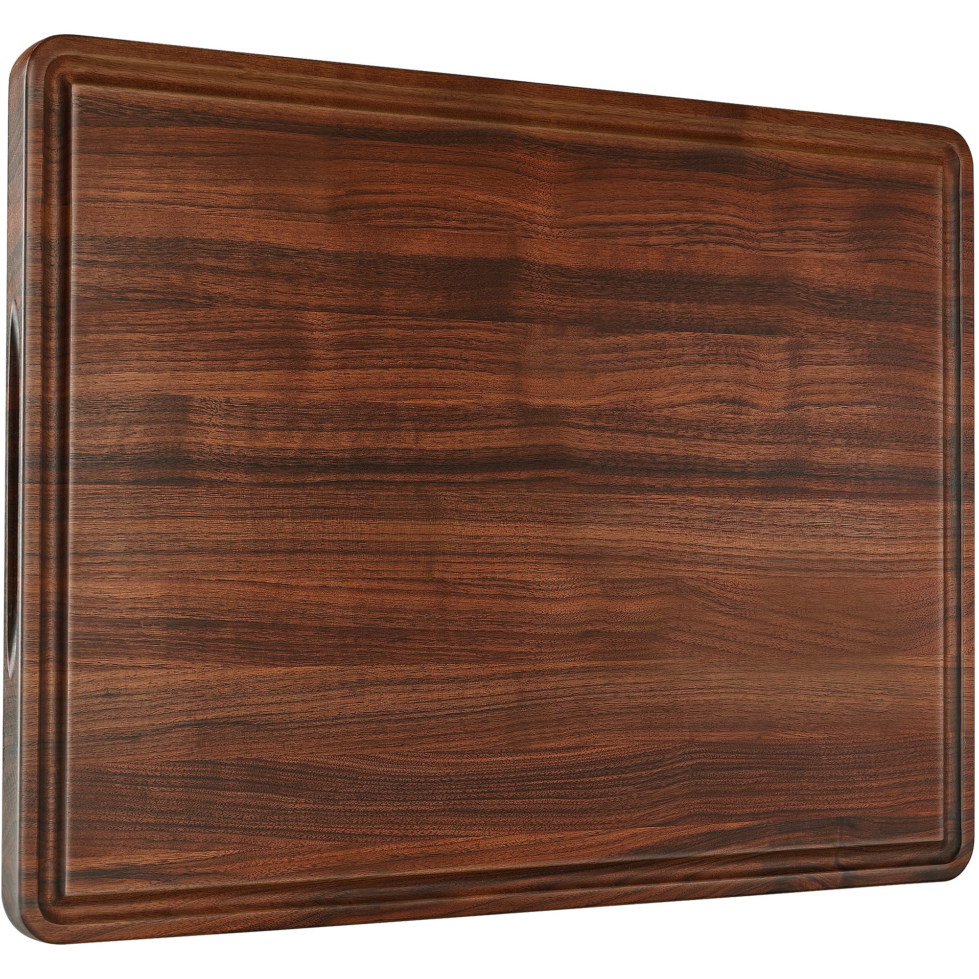AZRHOM walnut cutting board with reversible surface ideal for separate prep tasks