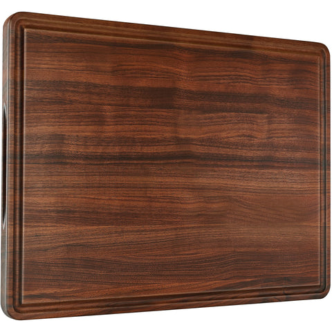 AZRHOM walnut cutting board with reversible surface ideal for separate prep tasks