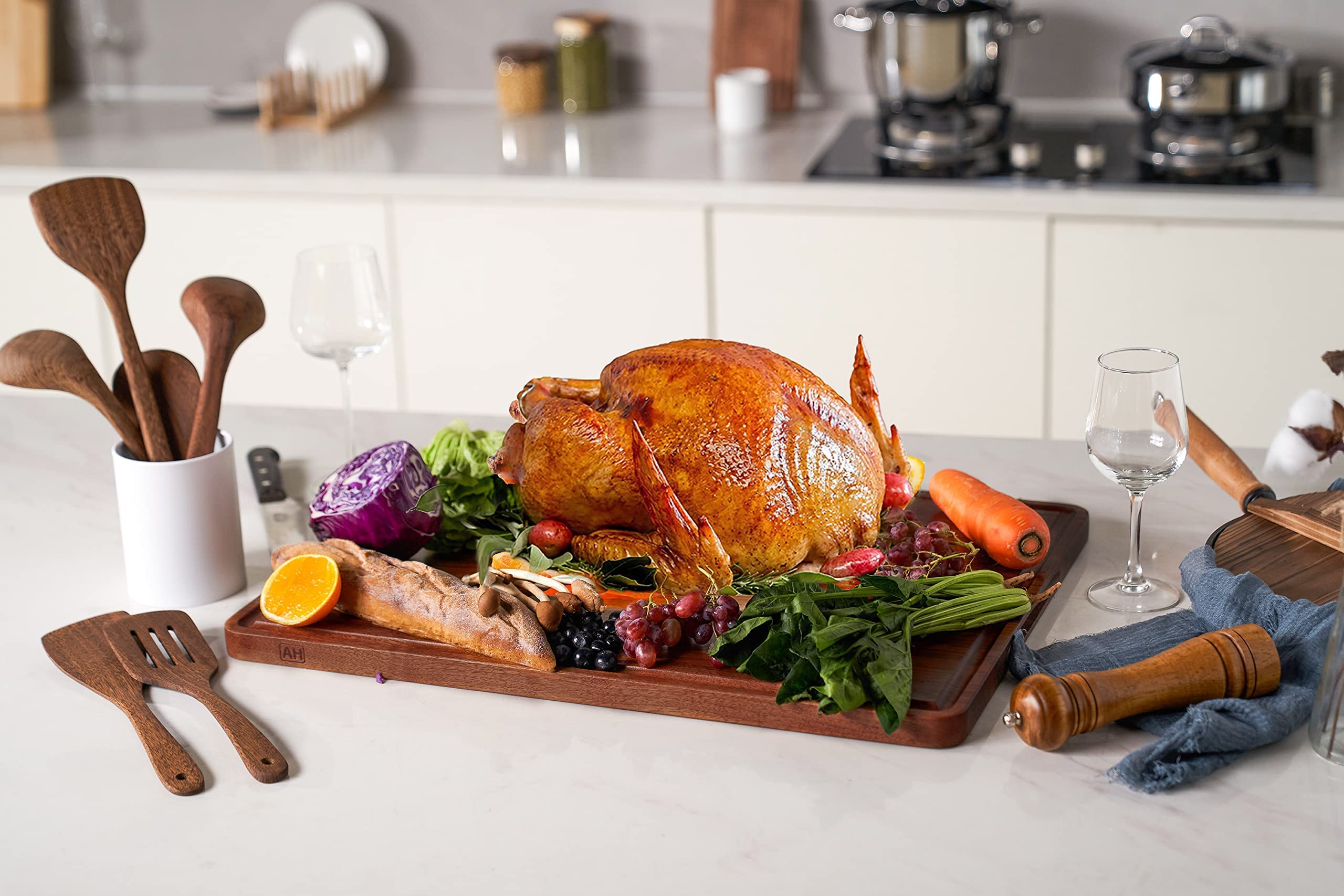 AZRHOM large 24x18in board great for barbecues and serving