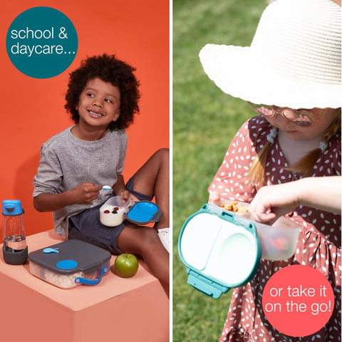 b.box Snack Box is BPA- and PFAS-free for peace of mind.