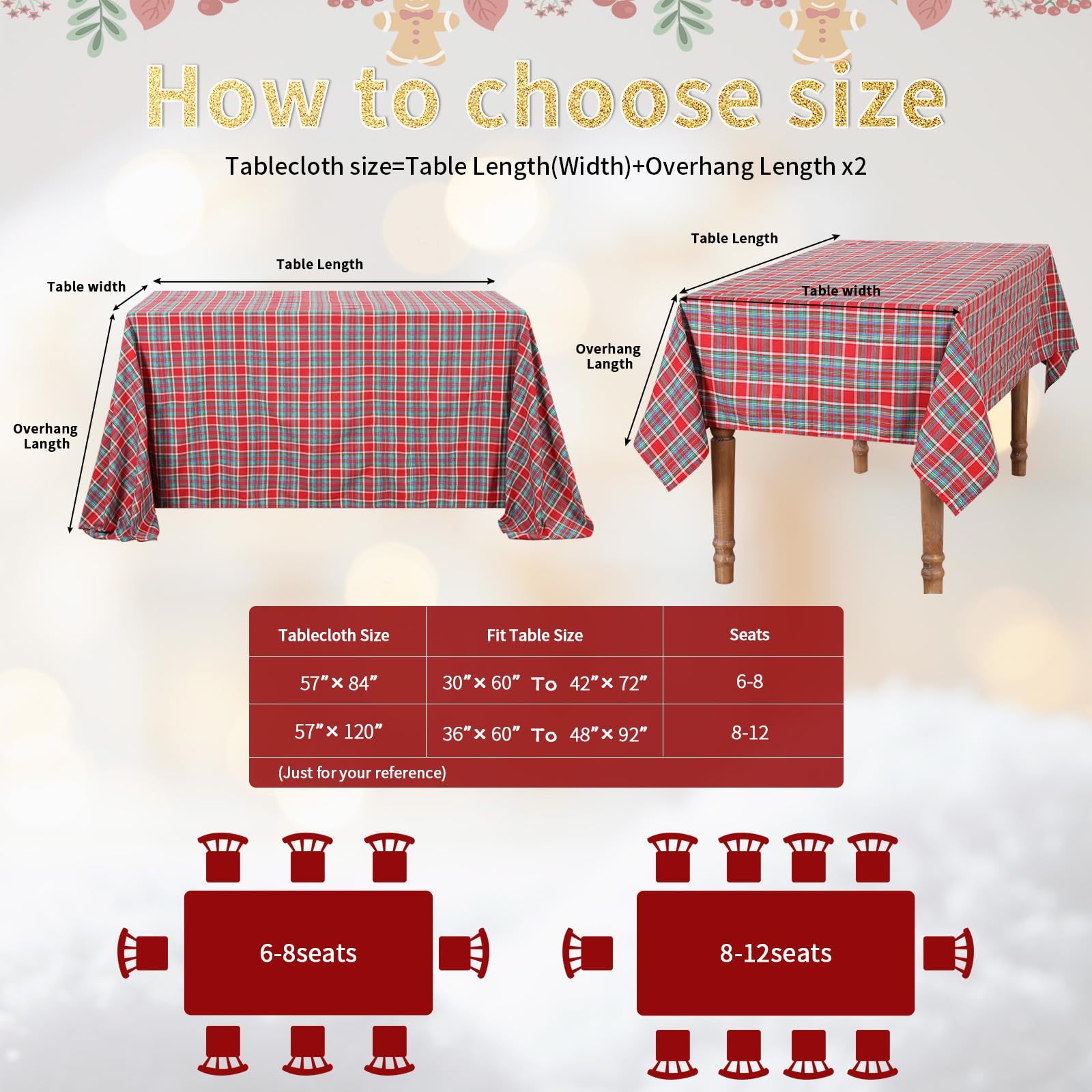 B-COOL easy-care tablecloth safe for machine or hand washing.