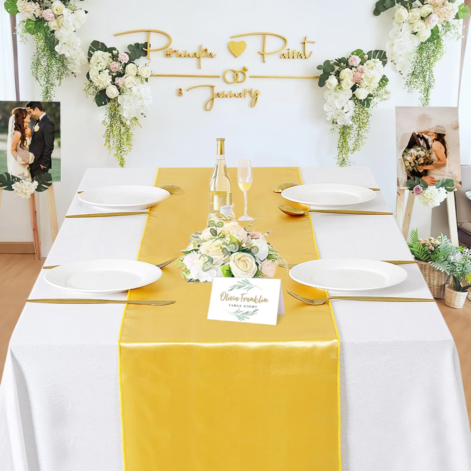 B-COOL satin runner demonstrates versatility as chair sash accent