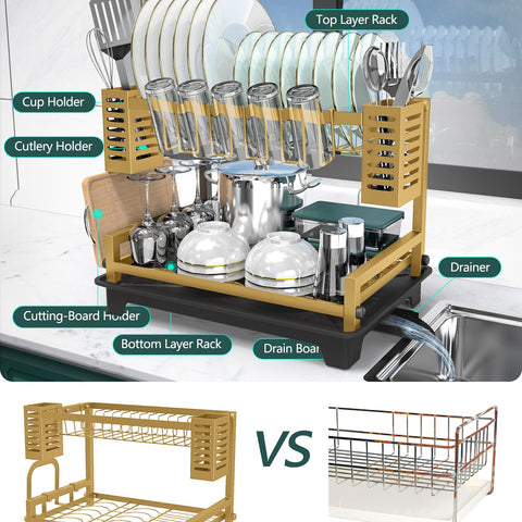 B-Land kitchen rack on counter saves space and improves organization.