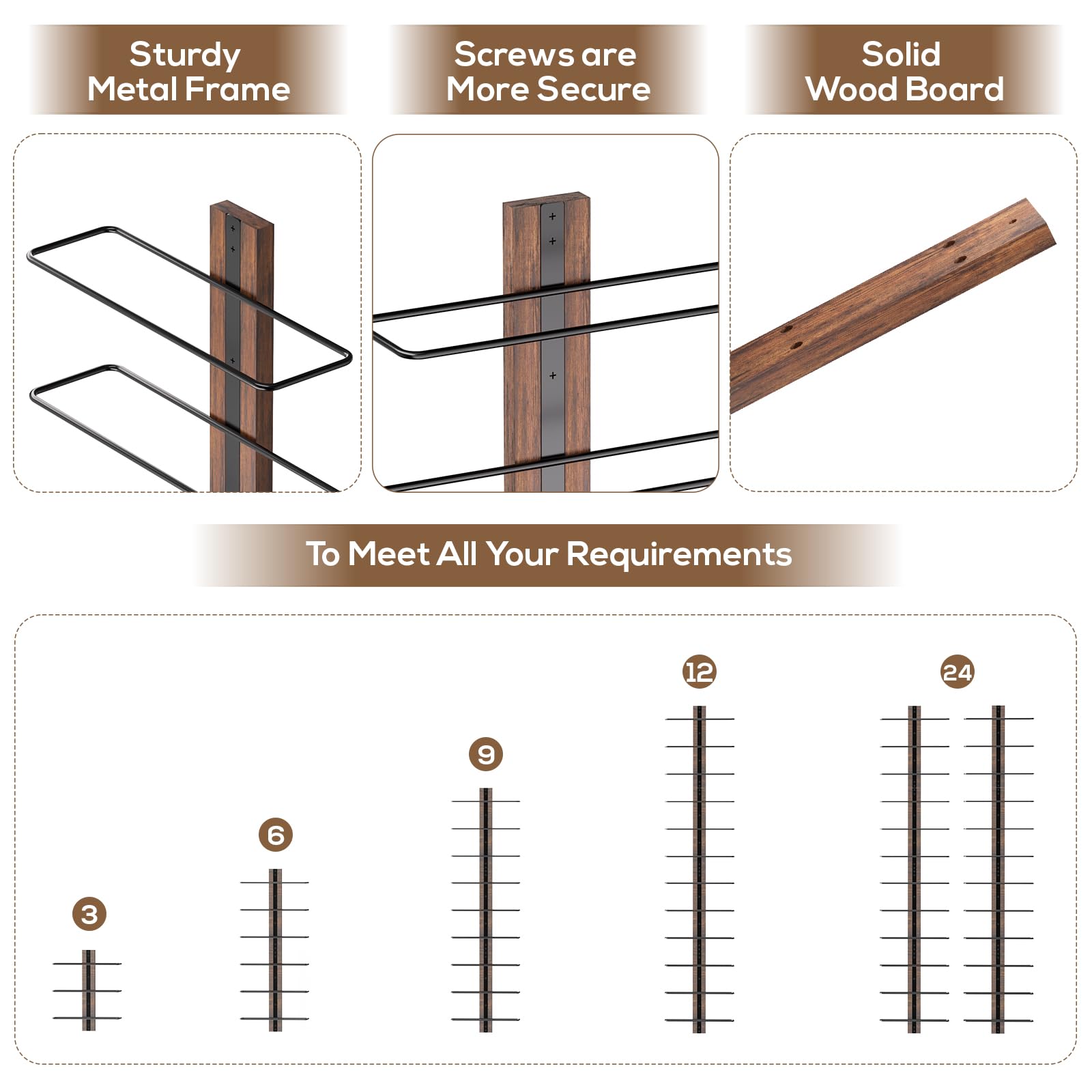 Clear installation instructions for B4Life wine rack
