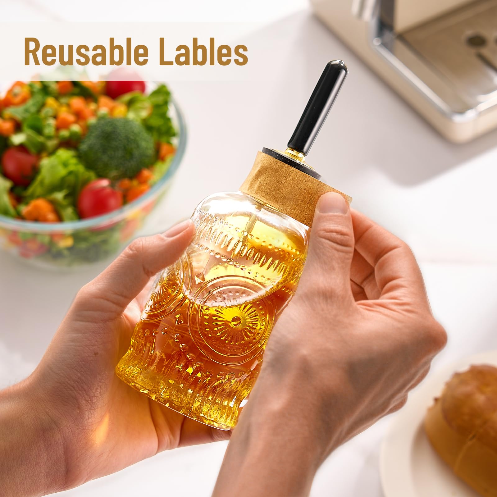 Baalaka two clear bottles for organized kitchen storage.