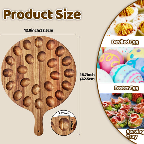Baaxxango acacia wood tray with reversible sides for versatile serving.
