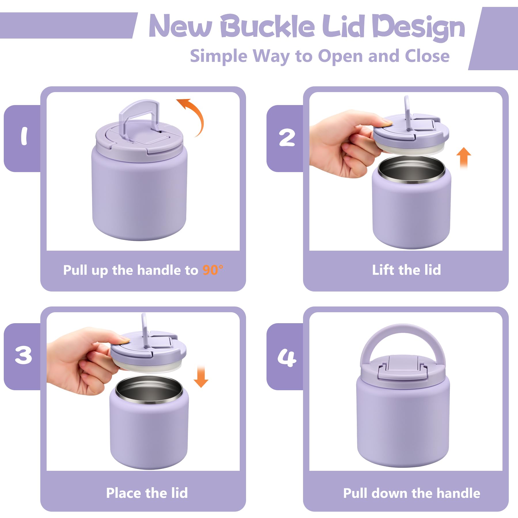 Includes a stainless steel spoon for on-the-go lunches.