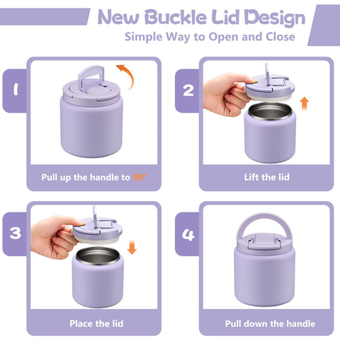Includes a stainless steel spoon for on-the-go lunches.