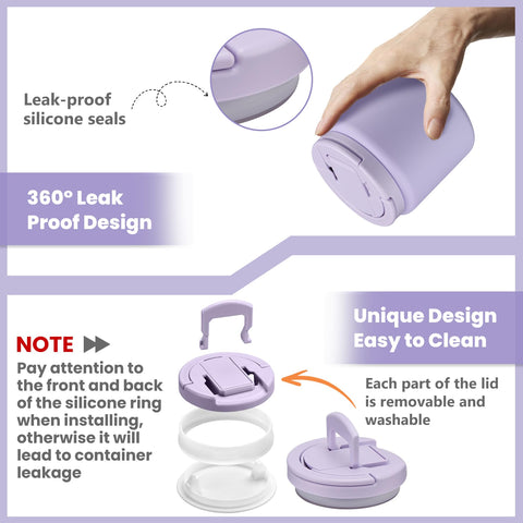 Effortless cleaning with removable lid parts for thorough washing.