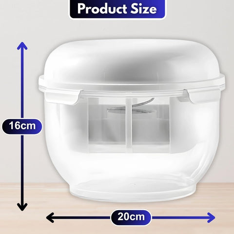 Babri removable spring pressure plate enables easy storage and cleanup