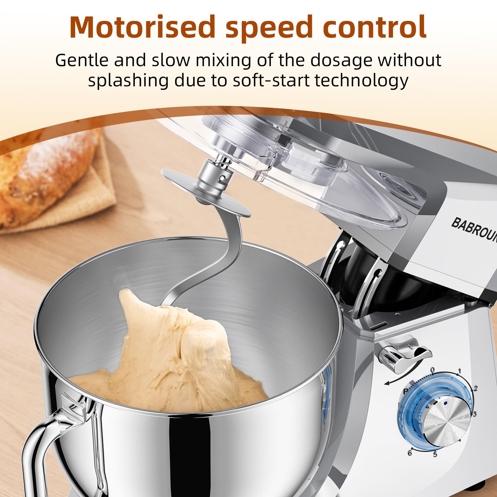Babroun splash guard protects the workspace during mixing