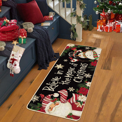 Baccessor Christmas kitchen mats Snowflakes 17x29 high-definition print adds festive vibe.