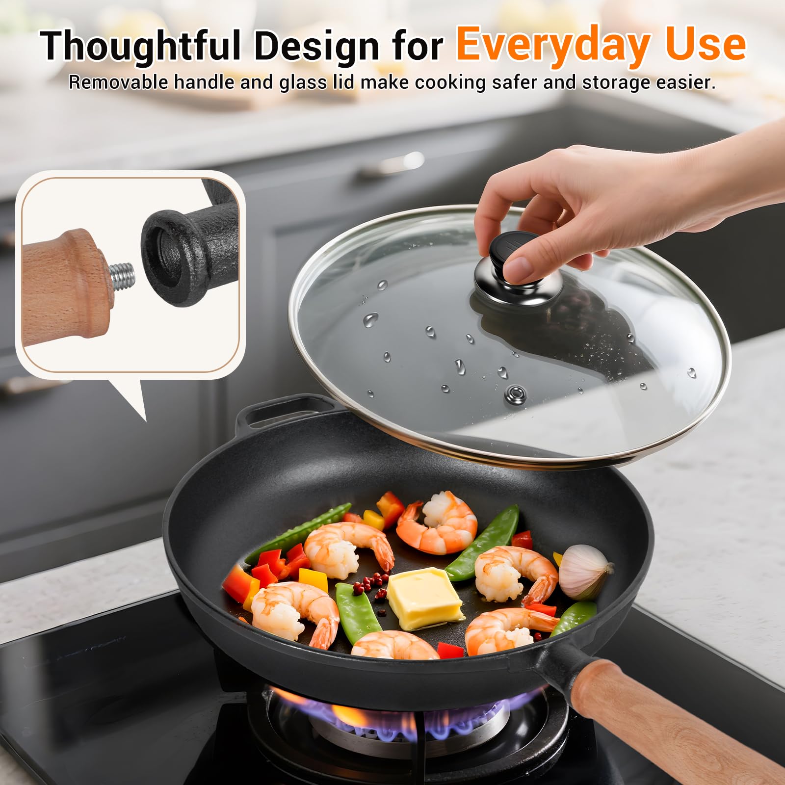 Bachdomc even heat distribution supports browning on stove, oven, or grill.