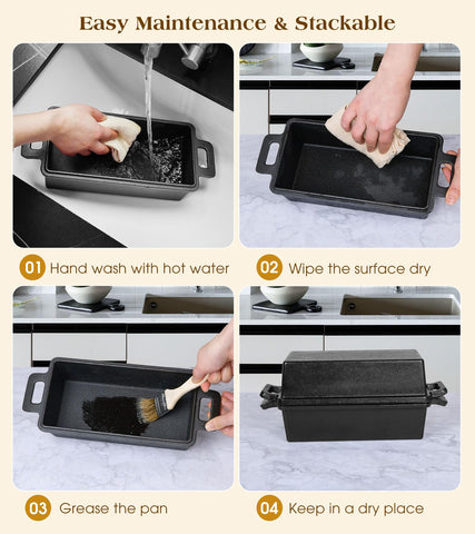 Bachdomc compact loaf pan saves kitchen space and money